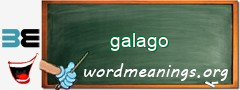 WordMeaning blackboard for galago